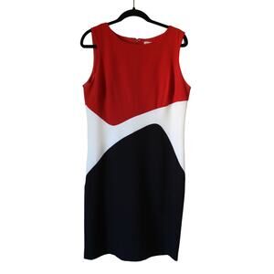 Dress Barn Multi Color Sleeveless Shift Dress 10